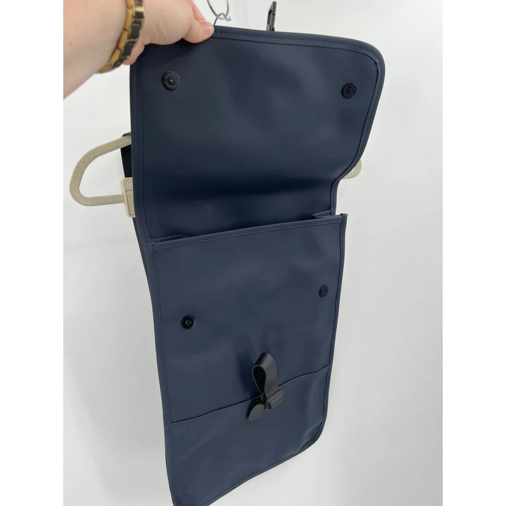 Rains Backpack Mini Navy Blue Waterproof Laptop Rucksack 13020 Modern Minimalist